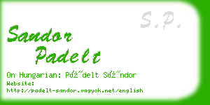 sandor padelt business card